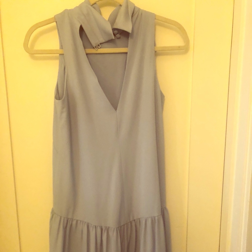 Eliza J robin blue drop waist dress